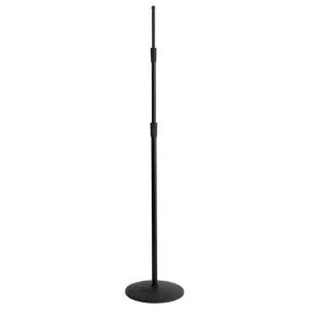 On-Stage MS9312 Three-Section Microphone Stand with Round Base (39 to 97", Black)