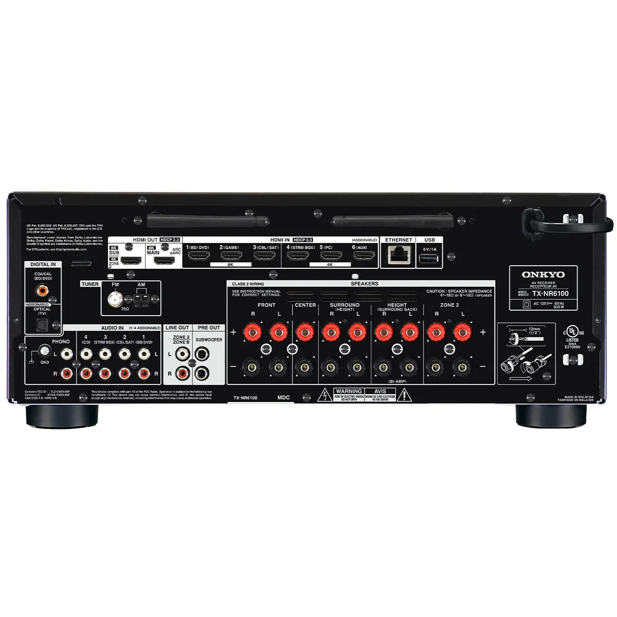 Onkyo OPEN BOX TX-NR6100 7.2-Channel THX Certified AV Receiver - Good Condition