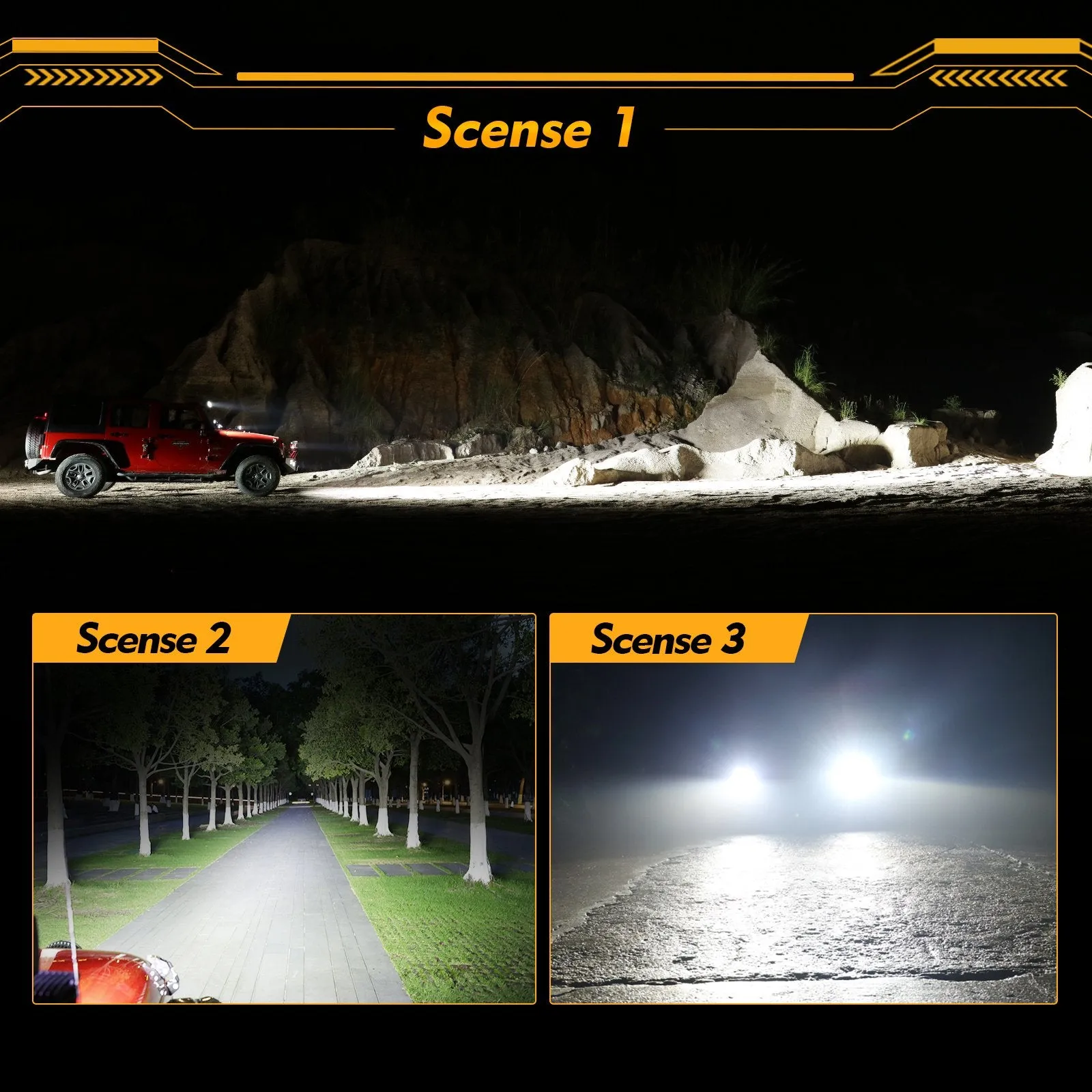 P4 Series | 4 Inch 90W Round LED Driving Lights Spot White Pod Lights