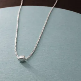 Piccoli - Tiny Cube Silver Pendant