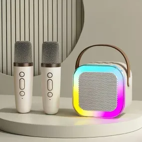 Portable Karaoke Machine With 2 Microphones