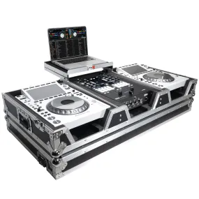 ProX Flight Case DJ Coffin for Pioneer Mixer DJM-900NXS2 and 2 CDJ-3000 W-Wheels and Laptop Shelf