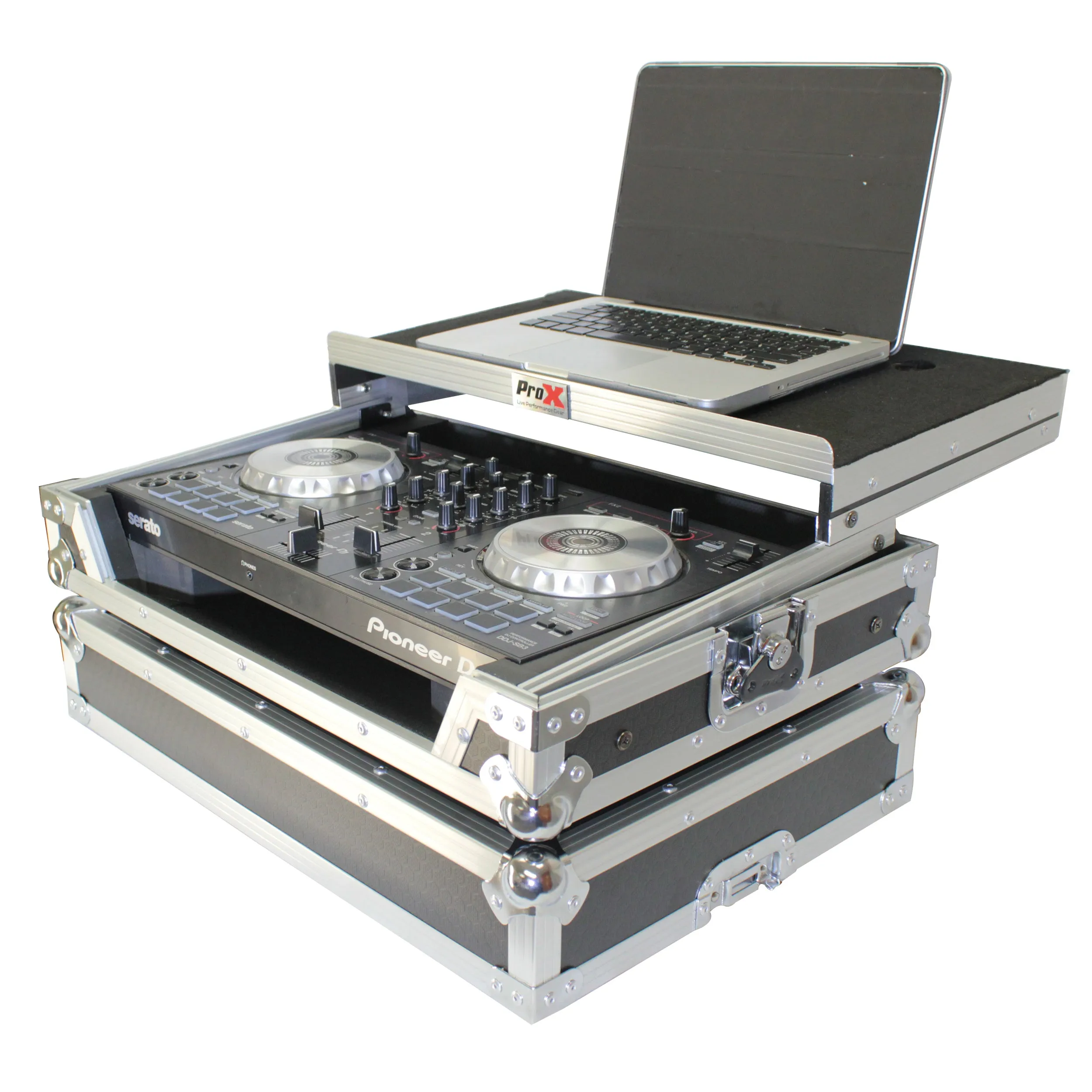 ProX X-DDJSB3LT ATA Flight Case For Pioneer DDJ-SB3 DDJ-FLX4 DDJ-400 DJ Controller with Laptop Shelf