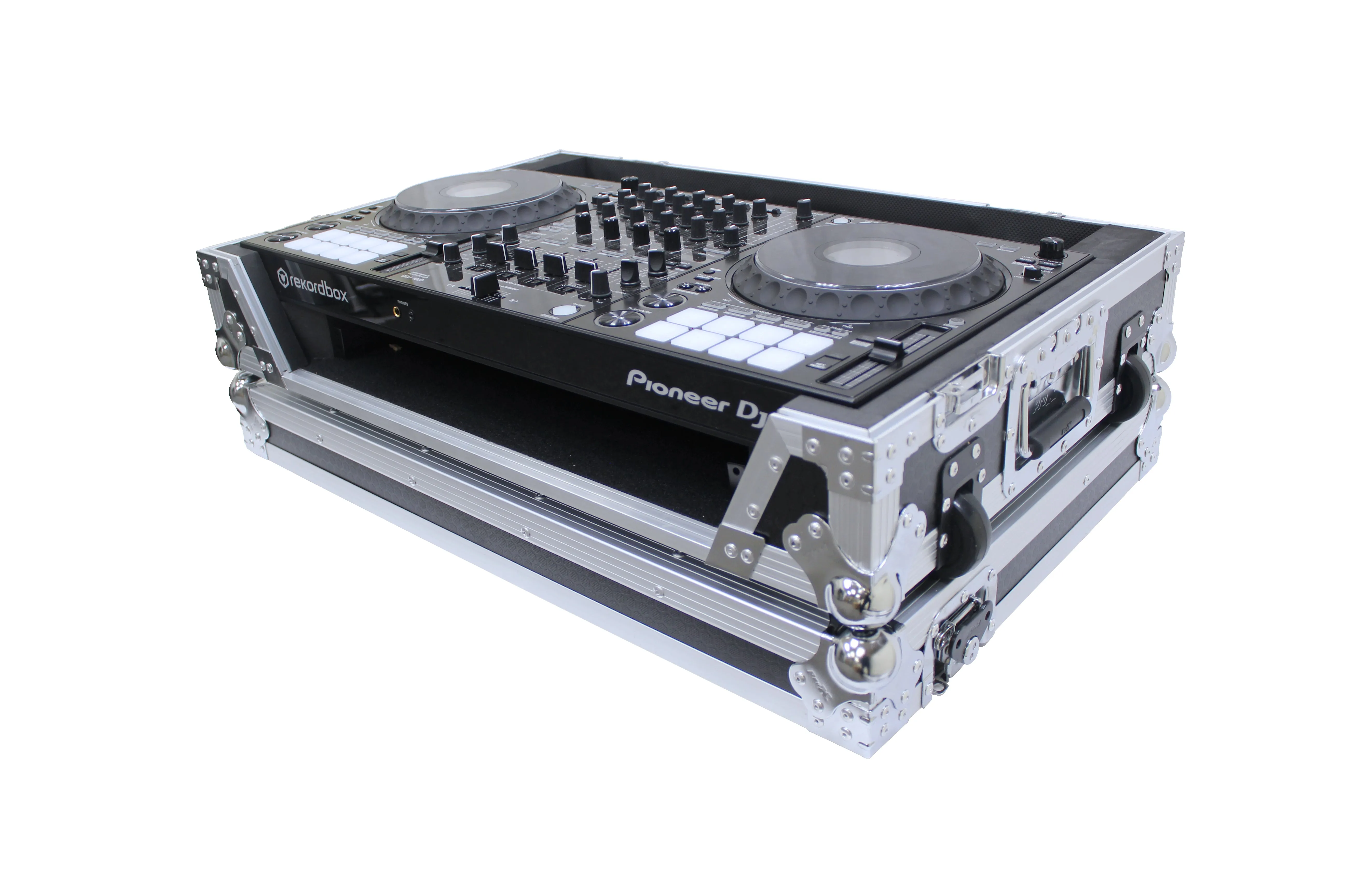 ProX XS-DDJ1000W ATA Flight Case for Pioneer DDJ-1000 FLX6 SX3 DJ Controller with 1U Rack Space and Wheels