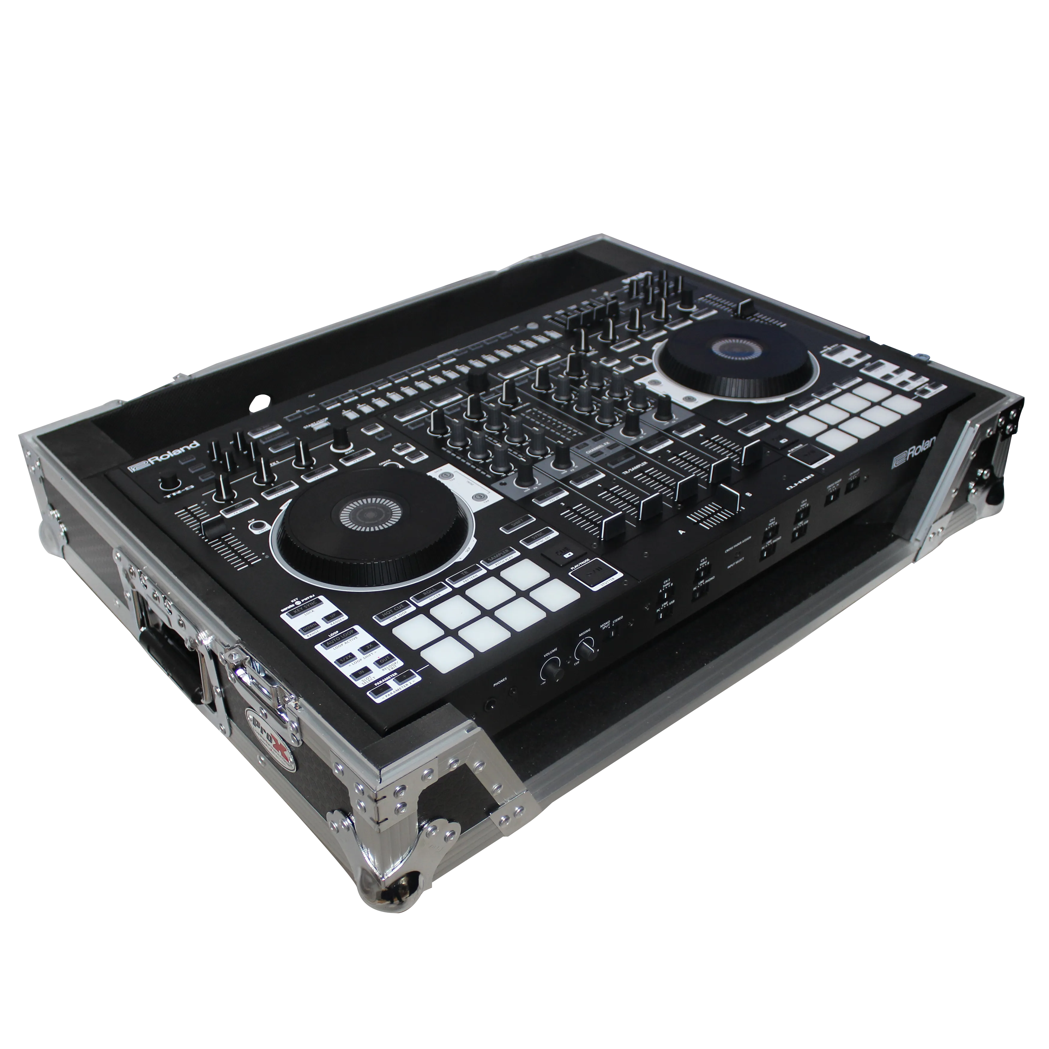 ProX XS-DJ808W Flight Case for Roland DJ-808 or Denon MC7000 Digital Controller W-Wheels