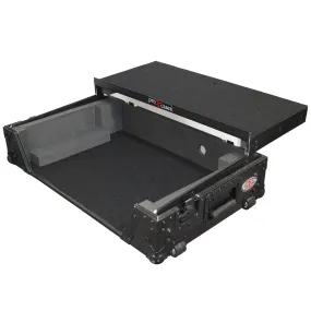 ProX XS-DNMC3000LTBL Flight Case for Denon MC3000 - MC2000 Digital Controller W-Laptop Shelf | Black on Black