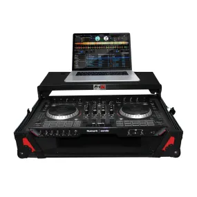 ProX XS-NS6IILTRB  Digital Controller Flight Case W/Sliding Laptop Shelf for Numark NS6II (Black on Red)