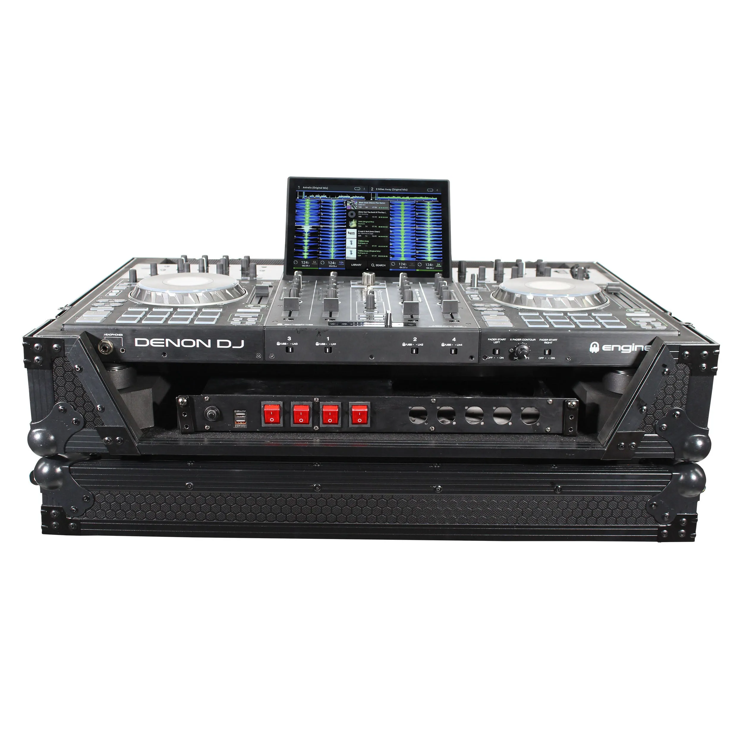 ProX XS-PRIME4 WBL ATA Flight Case For Pioneer PRIME 4 DJ Controller with 1U Rack Space and Wheels