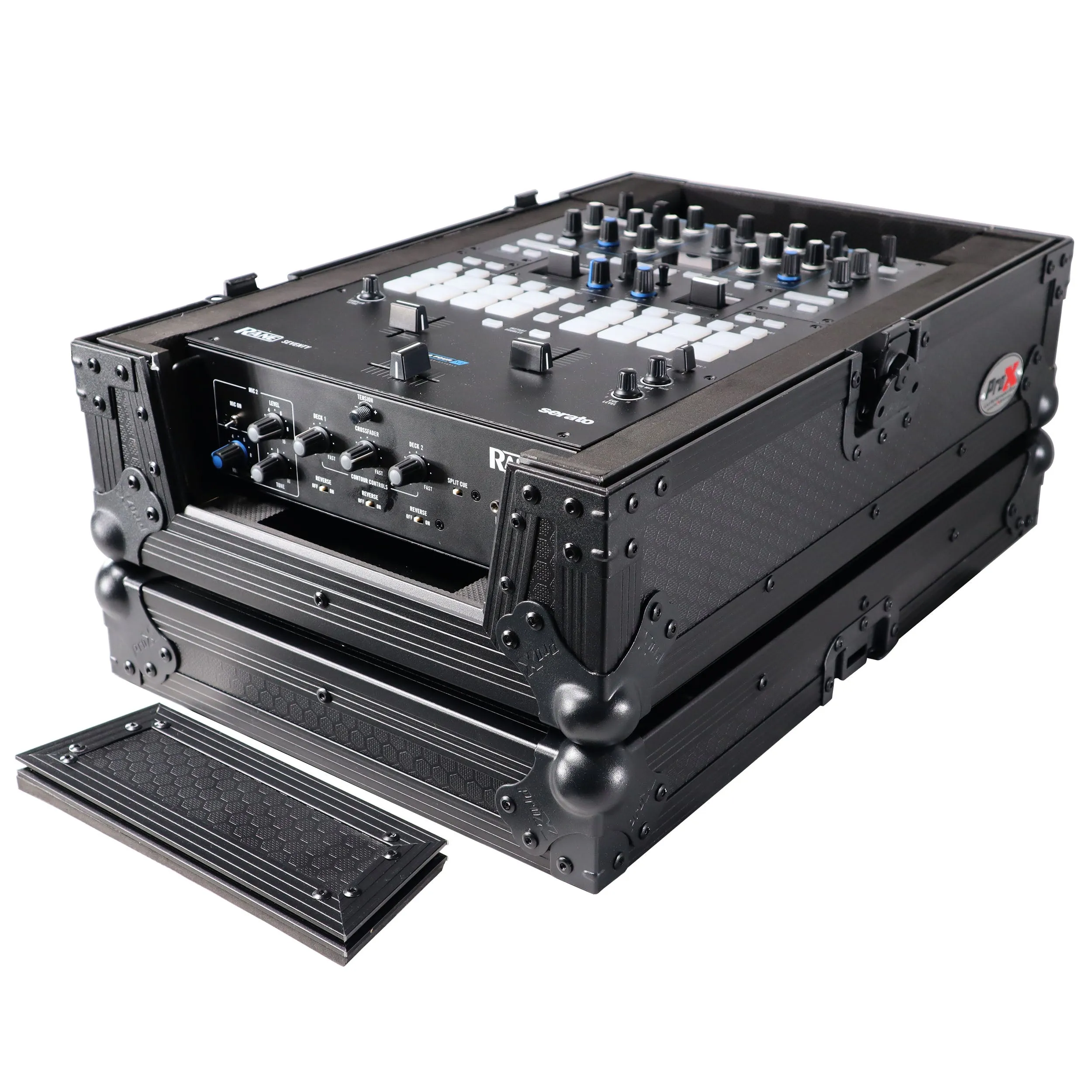 ProX XS-RANE72BL Flight Case for Rane  Seventy-Two 72 and Rane Seventy DJ Mixer | Black on Black