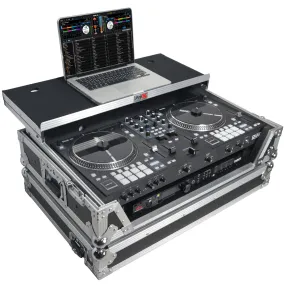 ProX XS-RANEONE WLT Flight Case For RANE ONE DJ Controller with Sliding Laptop Shelf, 1U Rack, and Wheels