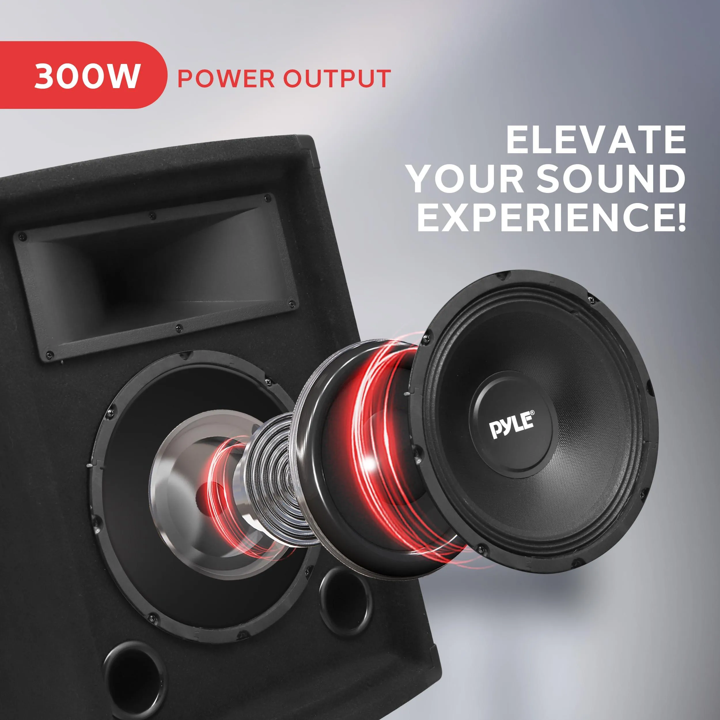 PylePro Portable Cabinet PA Speaker System - 500Watt Outdoor Sound System.