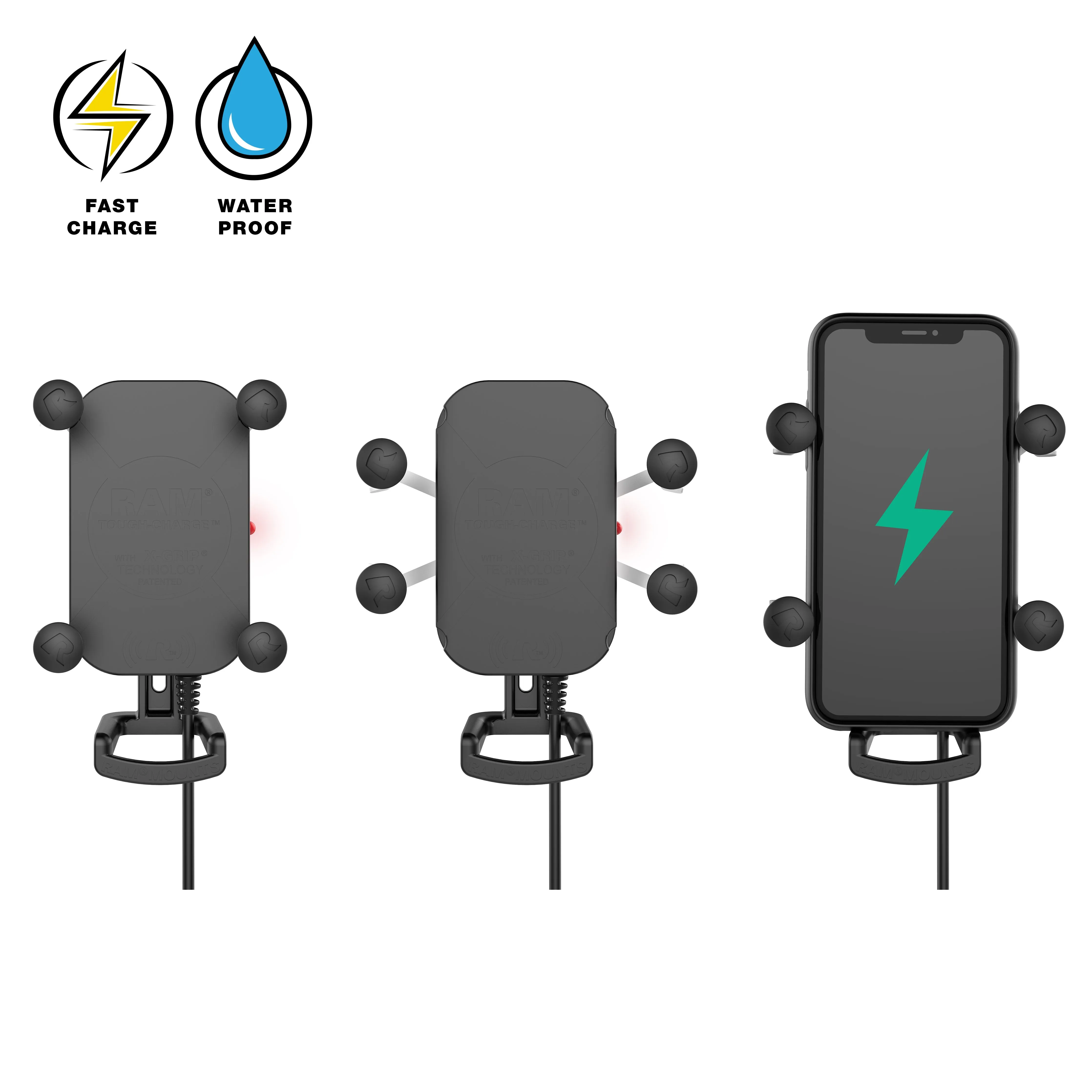 RAM® Tough-Charge™ 15W Wireless Charging Suction Cup Mount