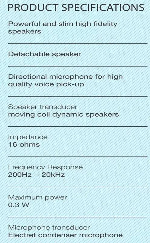 RAPTOR-i Wired Mic Speaker Headset for Full Face Helmet (RTR-WS-02)