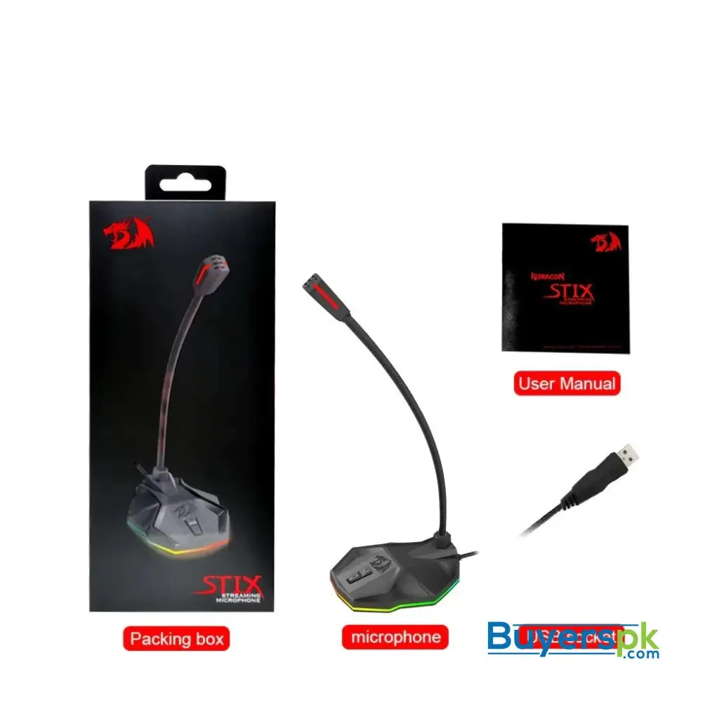 Redragon Gm99 Stix Rgb Usb Streaming Microphone