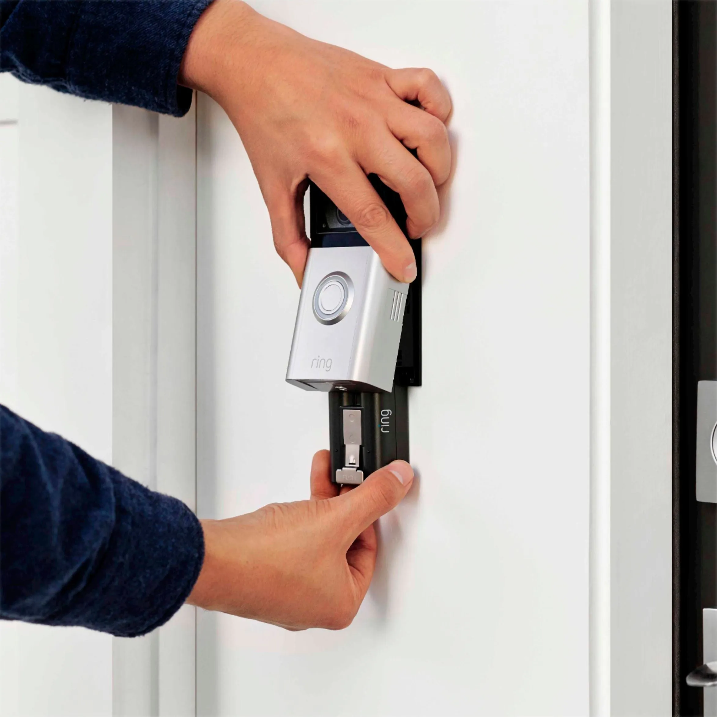 Ring - Video Doorbell 4 - Smart Wi-Fi Video Doorbell - Wired/Battery Operated - Satin Nickel