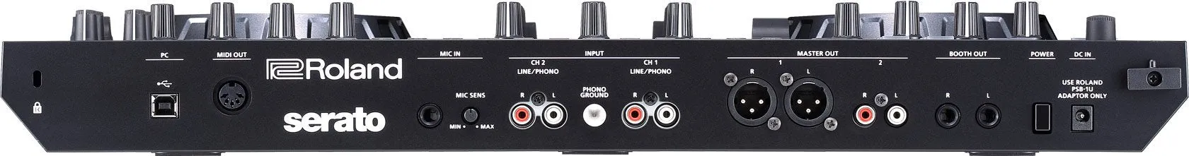 Roland PKG DJ-505 Two Channel, Four-Deck Serato DJ Controller with Free Orange EMB Rechargeable Speaker