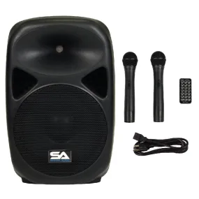 RSG-12 - Powered 12 Inch PA Speaker - Rechargeable with 2 Mics, Remote and Bluetooth