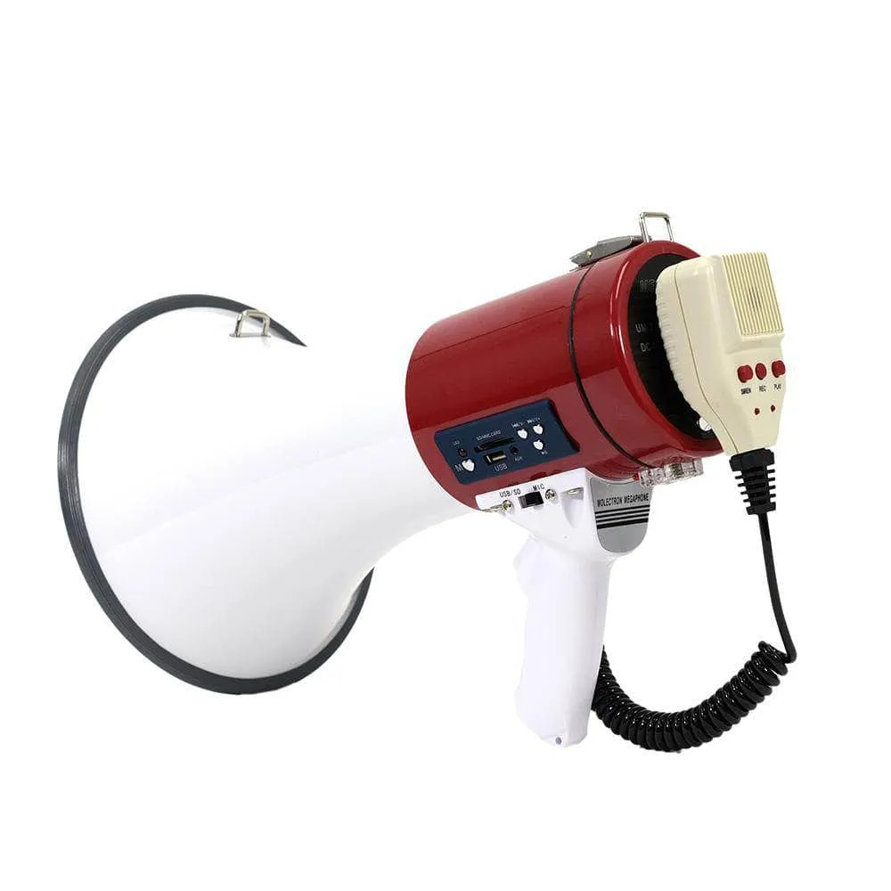 SA-MEGA8 Professional 8" Medium Bell Megaphone Bullhorn with Detachable Microphone with AUX Input and Siren