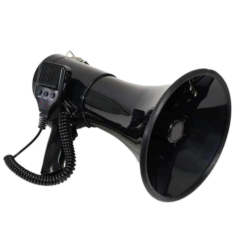 SA-MEGA9 Professional 8.25" Medium Bell Megaphone Bullhorn with Detachable Microphone with Record/Playback and AUX Input