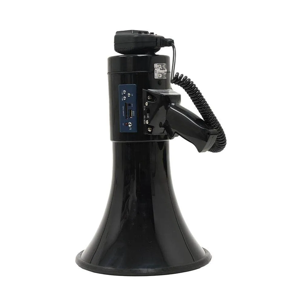 SA-MEGA9 Professional 8.25" Medium Bell Megaphone Bullhorn with Detachable Microphone with Record/Playback and AUX Input