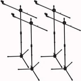 SA-Mic5 - (4 Pack) Dual Tripod Microphone Stands and 5 Clips