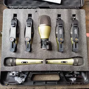SAMSON 7-Piece Dynamic Drum Microphone System with Mic Holders and Carrying Case - Brand New