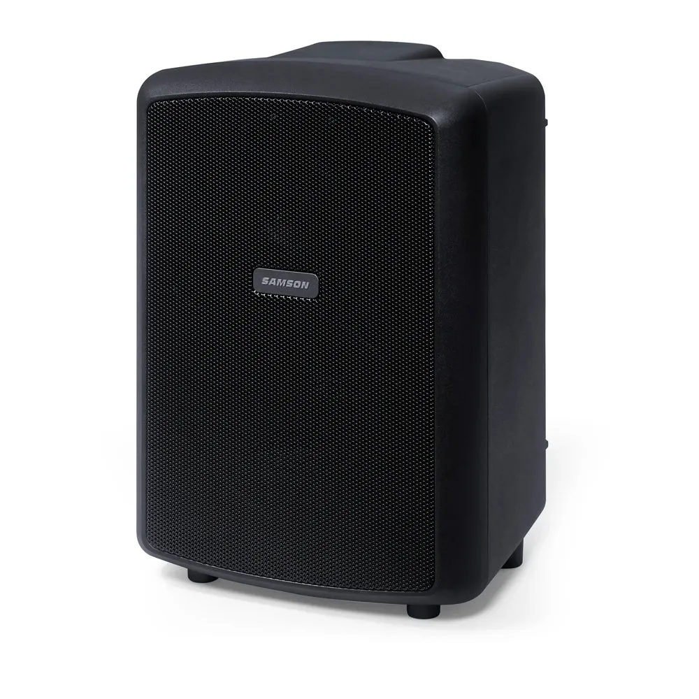 Samson Expedition Explor Portable Public Address PA Powered 3 Way Speaker System with 12 Hour Battery, 200 W Amplifier, Bluetooth Connectivity, and Wireless Microphone Option