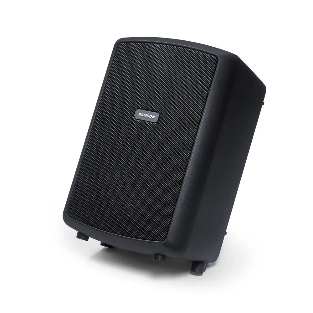 Samson Expedition Explor Portable Public Address PA Powered 3 Way Speaker System with 12 Hour Battery, 200 W Amplifier, Bluetooth Connectivity, and Wireless Microphone Option