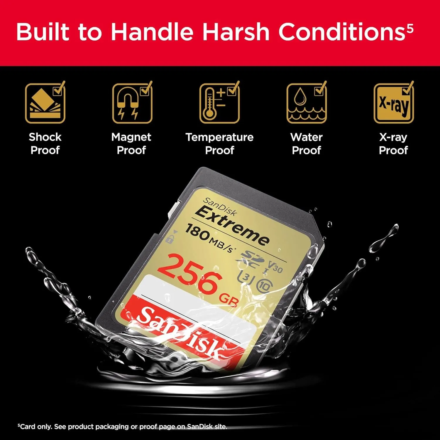 SanDisk 256GB Extreme SDXC card   RescuePro Deluxe, up to 180MB/s, UHS-I, Class, 10, U3, V30