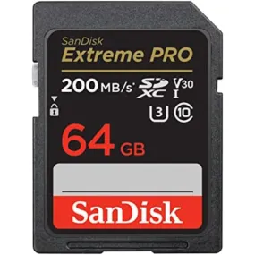 SanDisk 64GB Extreme PRO SDXC UHS-I Memory Card - C10, U3, V30, 4K UHD, SD Card - SDSDXXU-064G-GN4IN  (Refurbished)