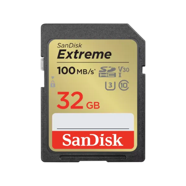SanDisk Extreme 32GB SDHC 100MB/s Memory Card - V30
