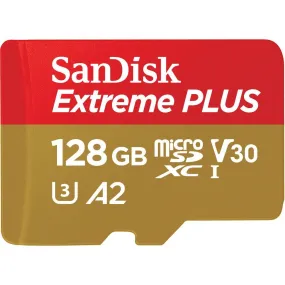 SanDisk Extreme PLUS microSDXC 128GB 200MB/s Memory Card