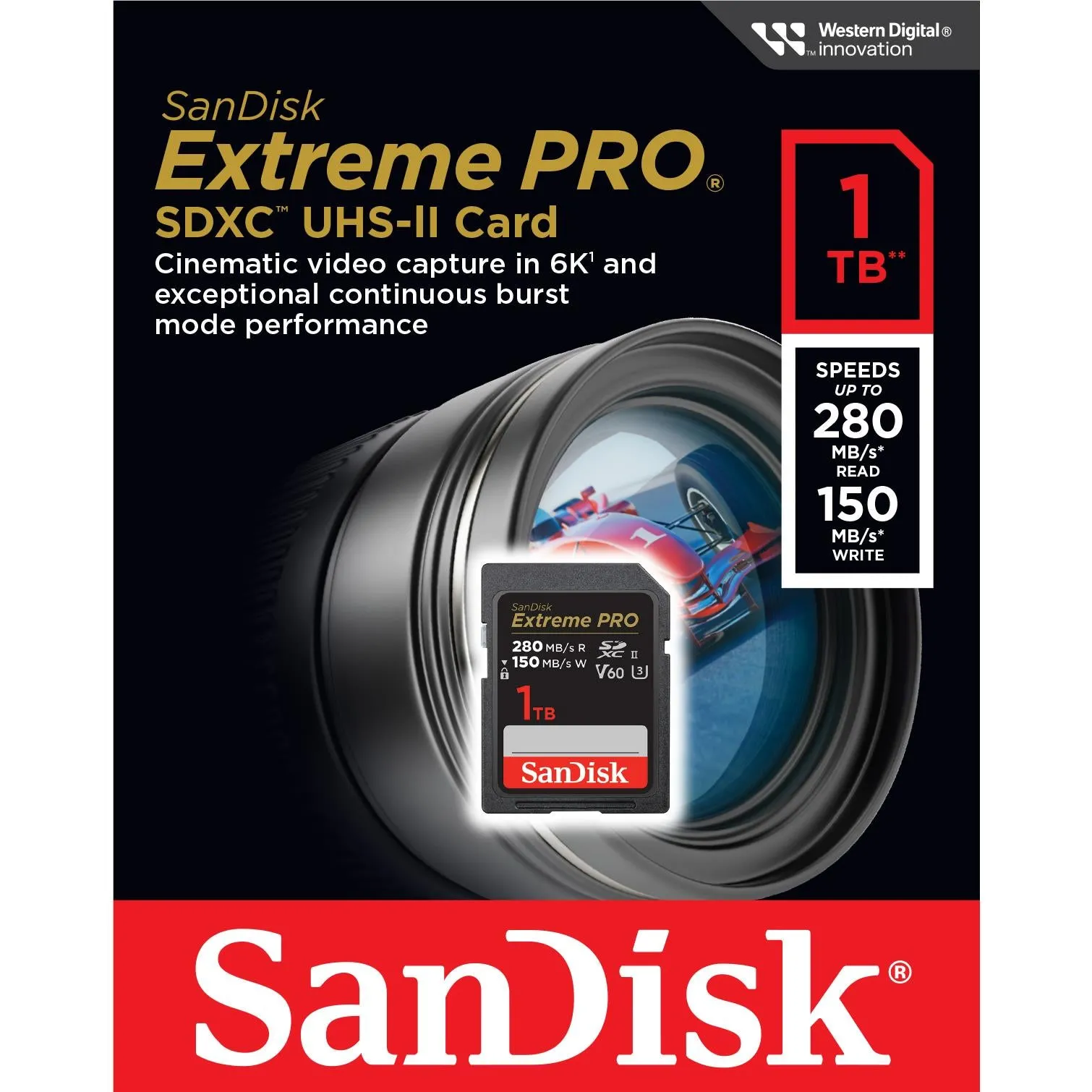 SanDisk Extreme PRO SDXC 1TB 280MB/s UHS-II Memory Card