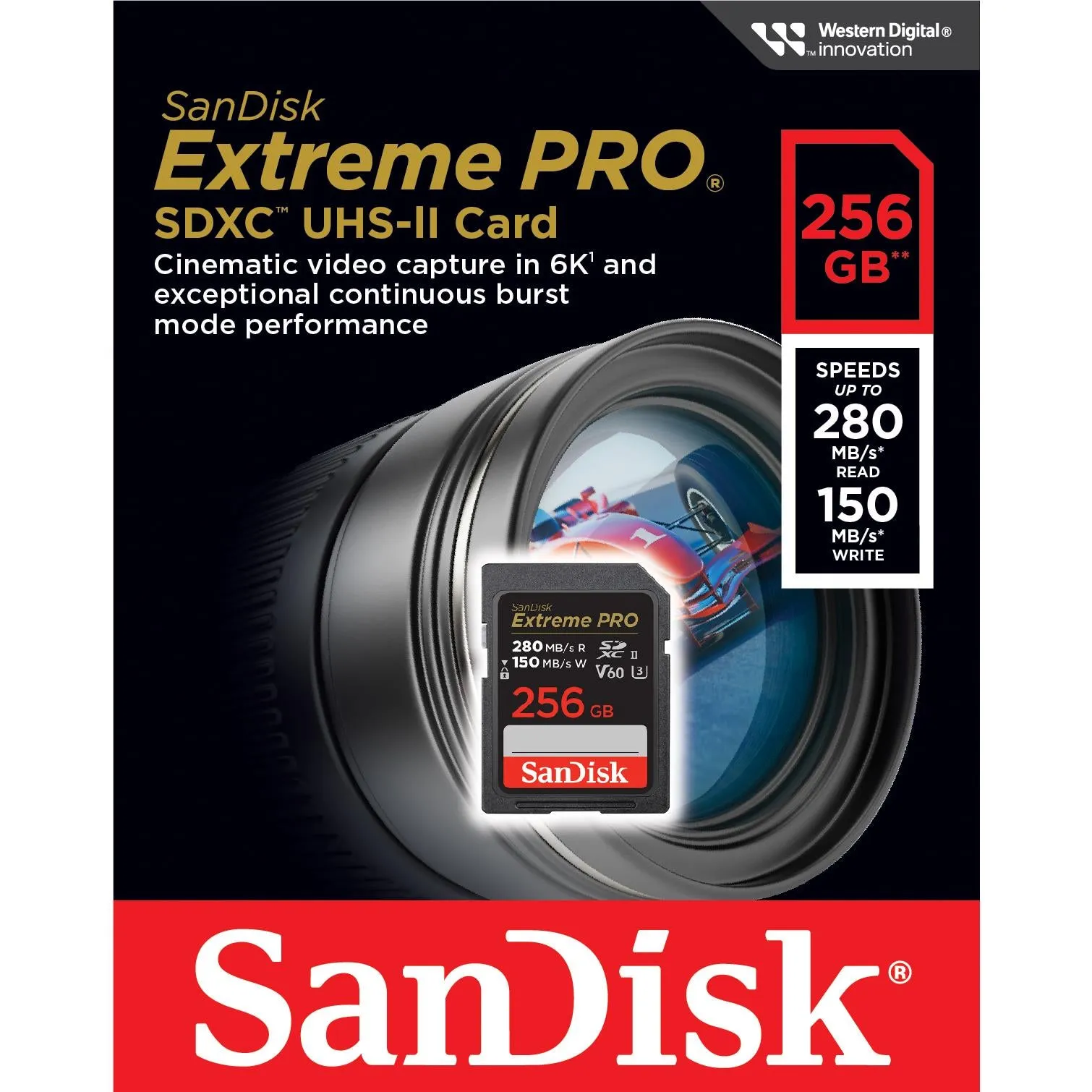 SanDisk Extreme PRO SDXC 256GB 280MB/s UHS-II Memory Card