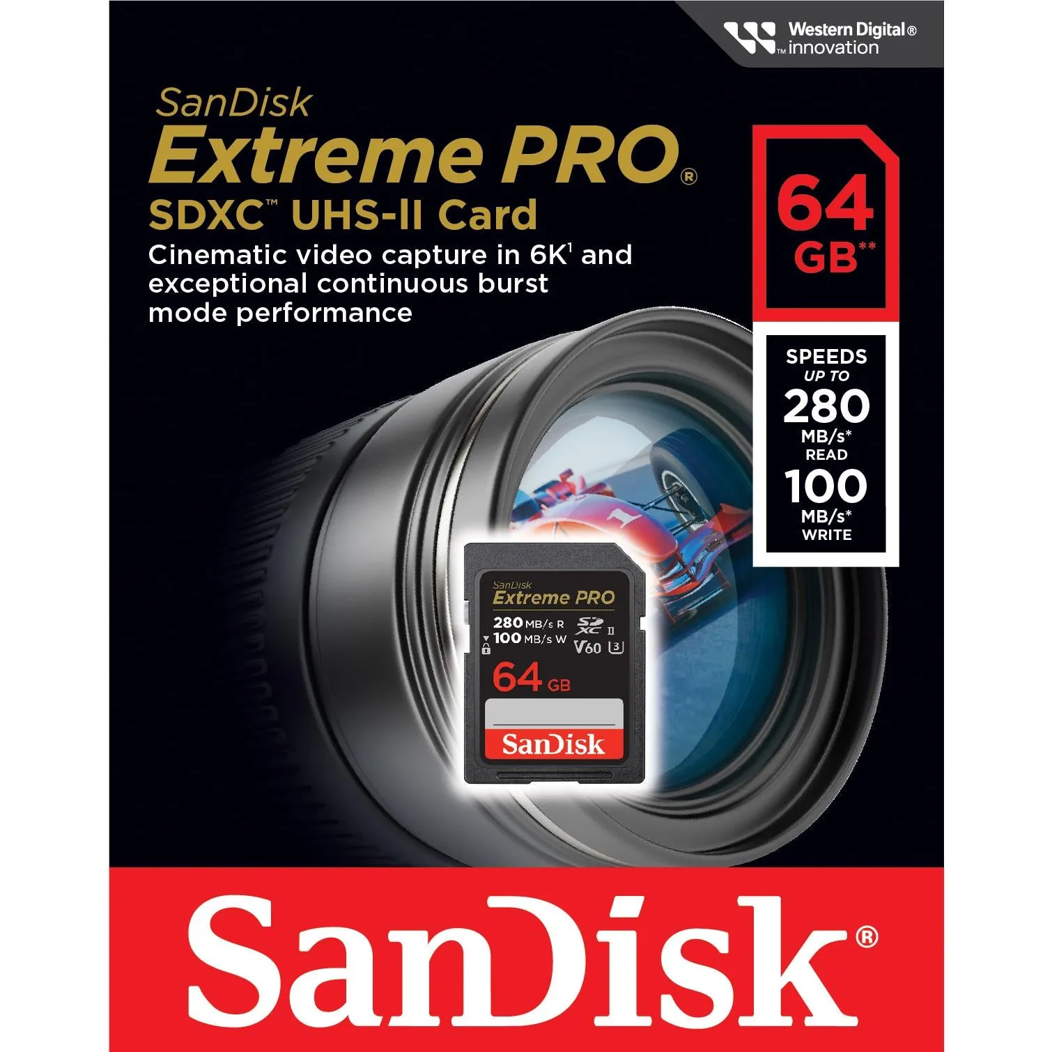SanDisk Extreme PRO SDXC 64GB 280MB/s UHS-II Memory Card
