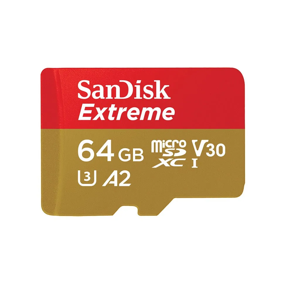Sandisk Extreme Up To 190MB/S MicroSD Card A2 Class 10 (32GB/64GB/128GB/256GB) (SDSQXAF/SDSQXAH/SDSQXAA/SDSQXAV)