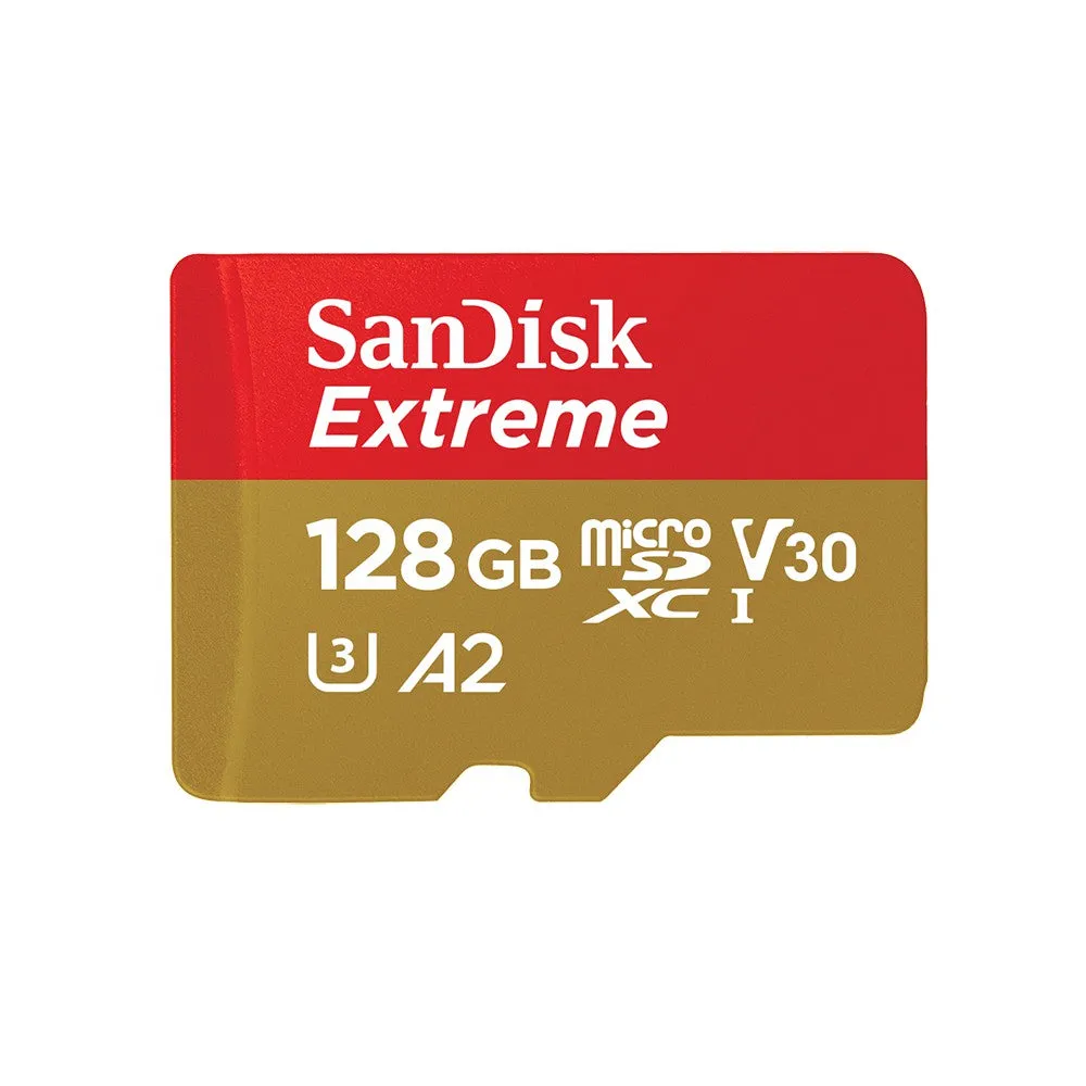 Sandisk Extreme Up To 190MB/S MicroSD Card A2 Class 10 (32GB/64GB/128GB/256GB) (SDSQXAF/SDSQXAH/SDSQXAA/SDSQXAV)