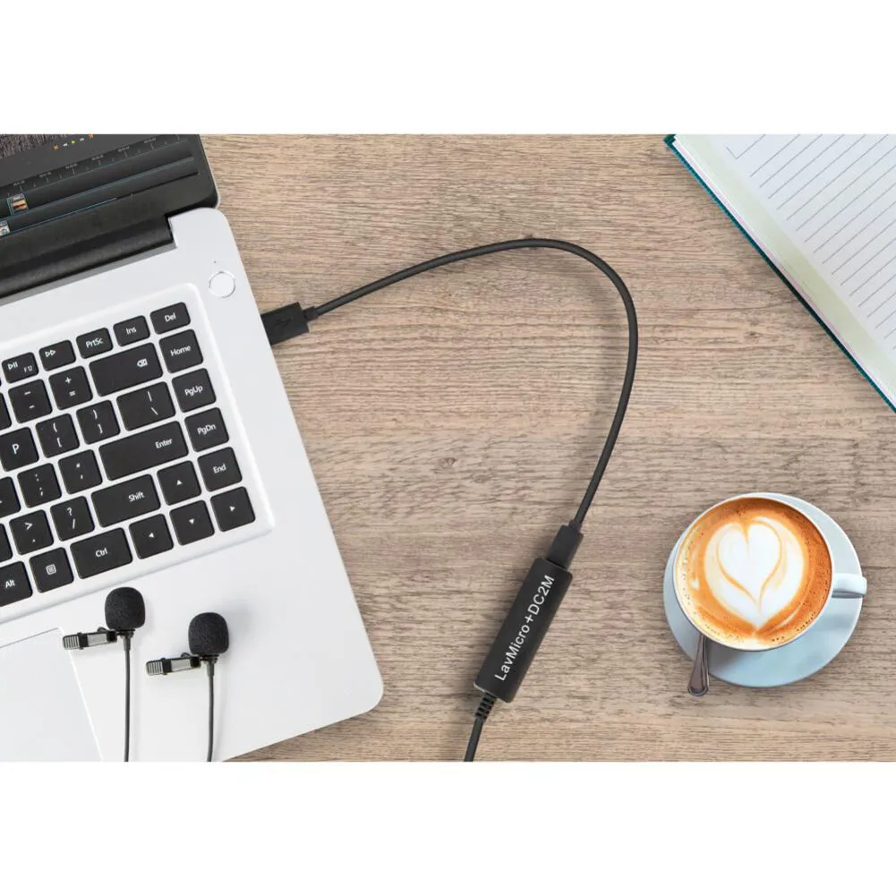 Saramonic LavMicro DC2M Dual Omnidirectional Lavalier Microphone with Monitoring for iOS, Android & Computer