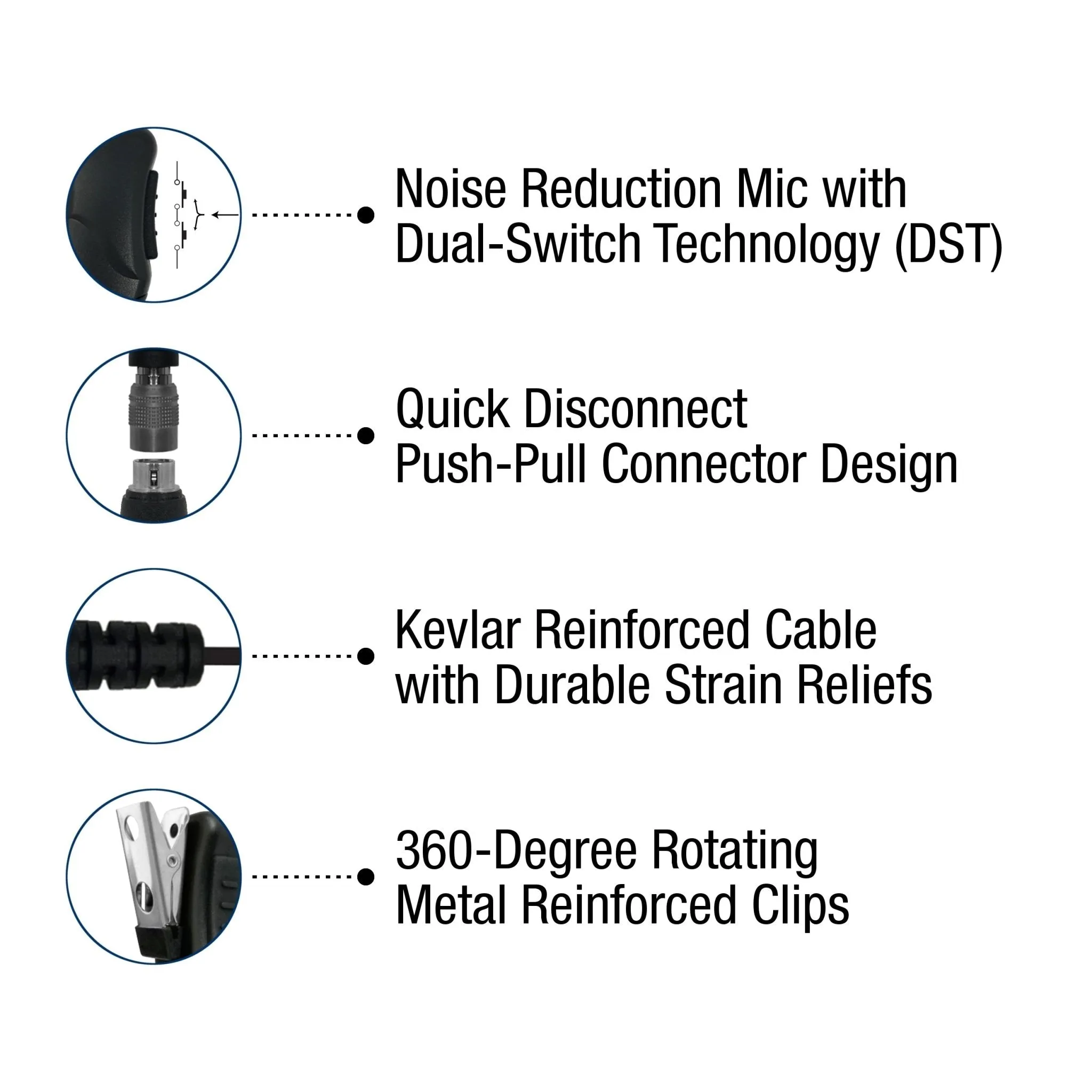 Sheepdog Quick Disconnect Lapel Mic, Motorola APX