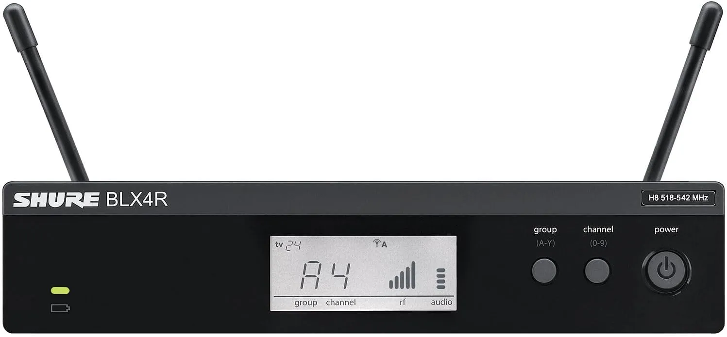 Shure BLX24R/SM58-H10 Rackmount Wireless Handheld Microphone System with SM58 Capsule