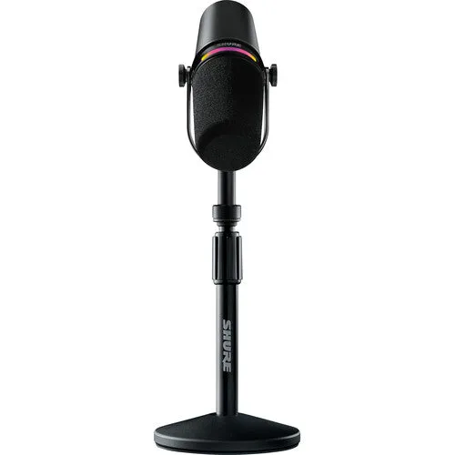Shure MV7 -K Podcast XLR/USB Microphone Bundle with Gator Desktop Stand (Black)