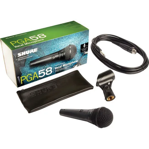 Shure PGA58-QTR Cardioid Dynamic Vocal Microphone with XLR-to-1/4&quot; Cable