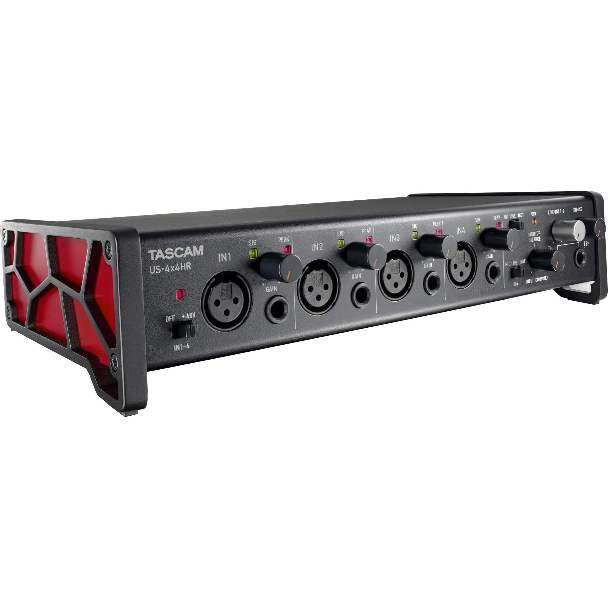 Tascam US-4x4HR 4 Mic 4IN/4OUT High Resolution Versatile USB Audio Interface