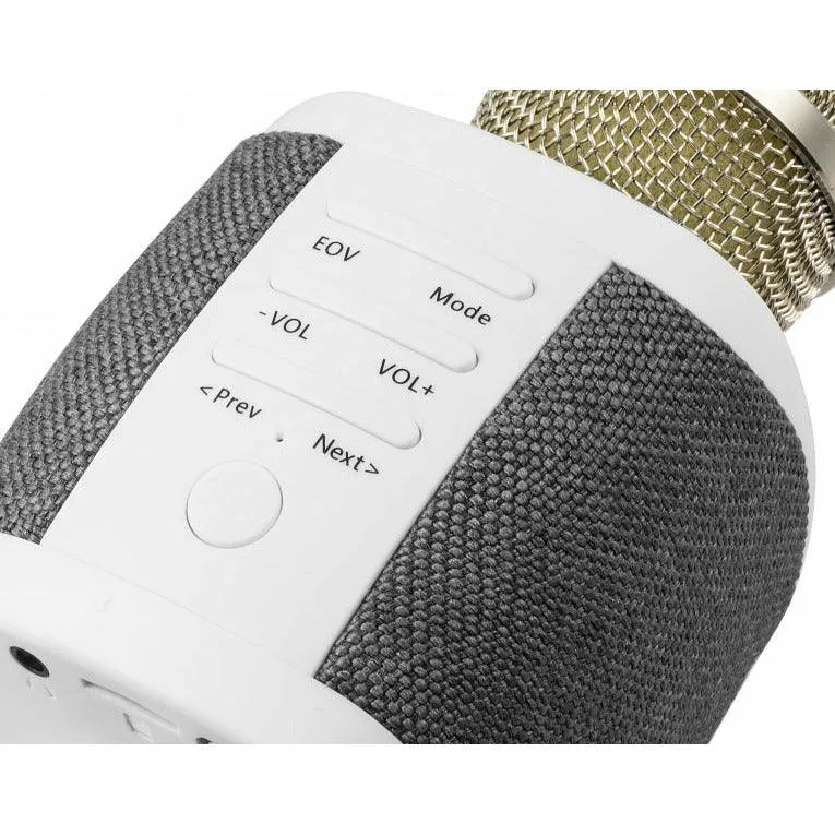 Technaxx MusicMan Karaoke Fabric Microphone - Grey | BT-X44