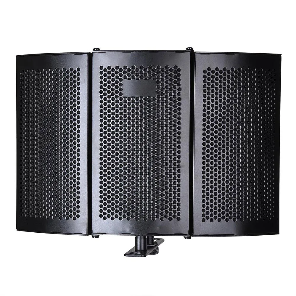 TheLAShop 3-Fold Studio Microphone Isolator Foam Panel Vocal Absorber