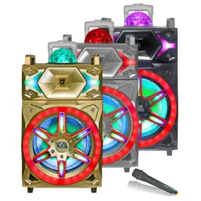 TOPTECH FLIP-112 Portable 12-Inch Wireless Speaker with Light Show & Disco Ball