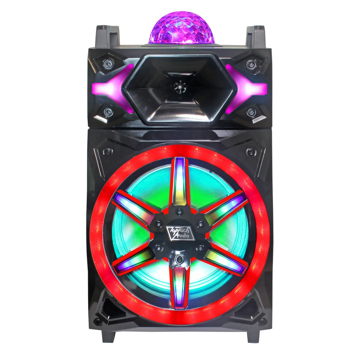 TOPTECH FLIP-112 Portable 12-Inch Wireless Speaker with Light Show & Disco Ball