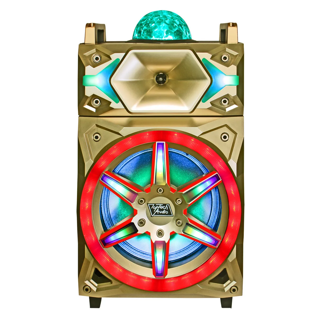 TOPTECH FLIP-112 Portable 12-Inch Wireless Speaker with Light Show & Disco Ball