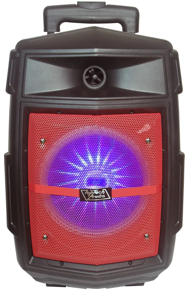 TOPTECH JET-8 Portable 8-Inch Wireless Bluetooth Speaker with LED Lights
