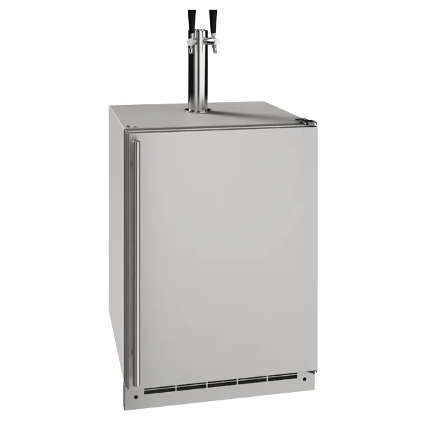 U-Line Outdoor Solid Keg/Ref 24" Reversible Hinge Stainless Solid 115v